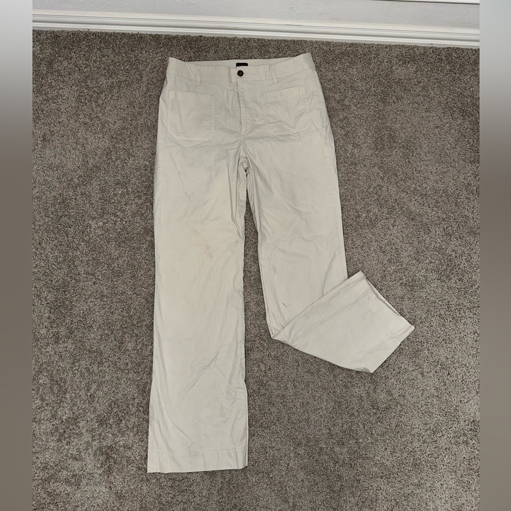J. Crew Women's Boot Cut Pants in Light Beige/Cream